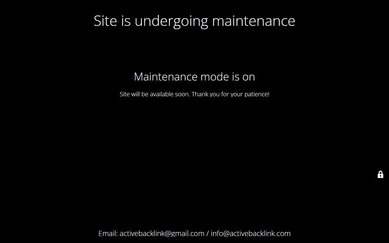 Screenshot of the Activebacklink website (activebacklink.com)