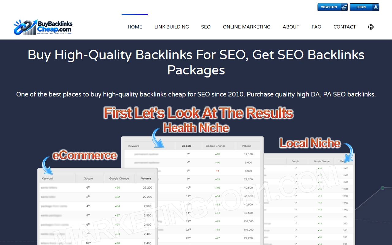 Screenshot of the Affordablebacklinks website (affordablebacklinks.com)