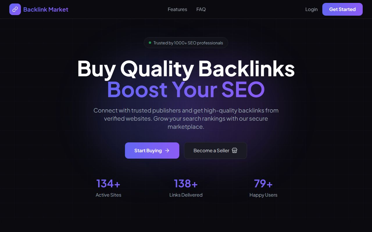 Screenshot of the Site Name website (backlinkmarkt.com)