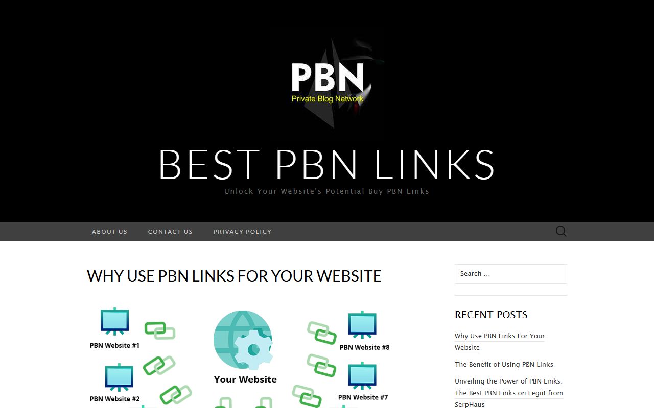 Screenshot of the Best PBN Links website (bestpbnlinks.com)