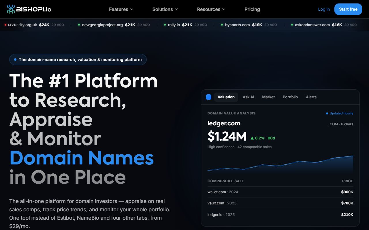 Screenshot of the Bishopi website (bishopi.io)