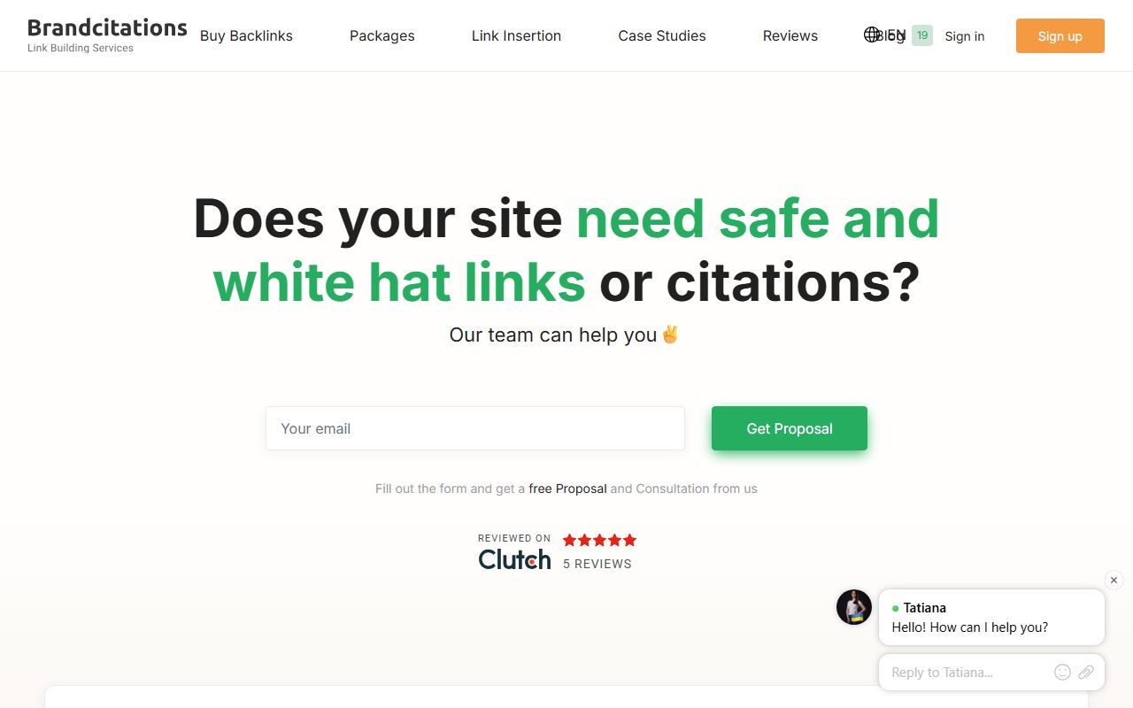 Screenshot of the Brandcitations website (brandcitations.com)