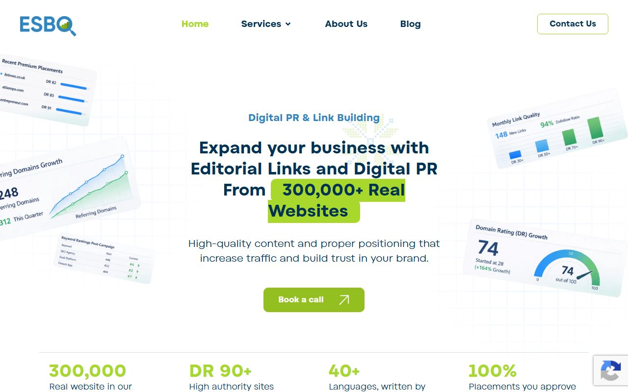 Screenshot of the ESBO LTD. website (esbo.ltd)