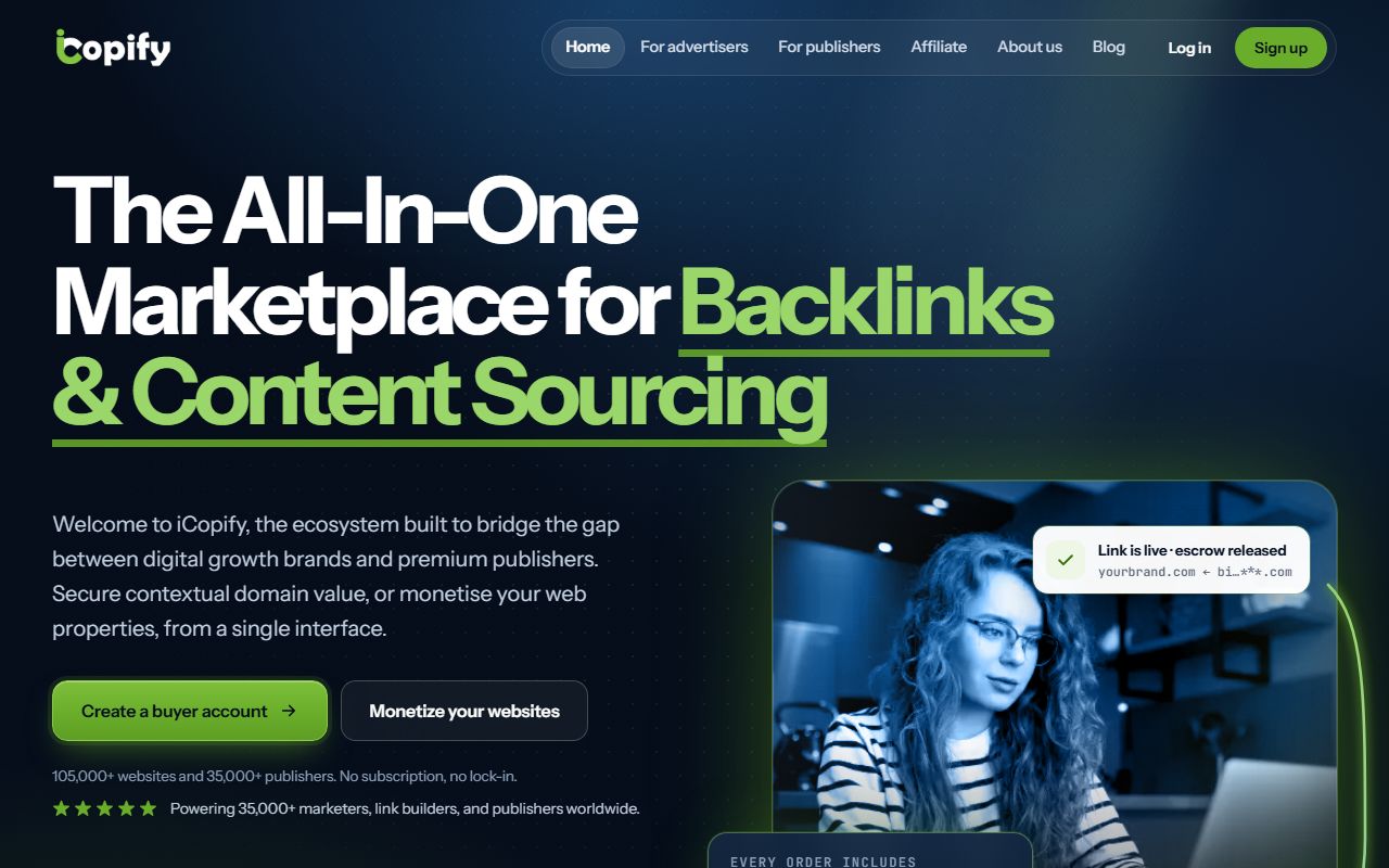 Screenshot of the icopify website (icopify.co)