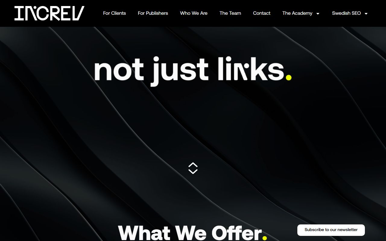 Screenshot of the INCREV® website (increv.co)