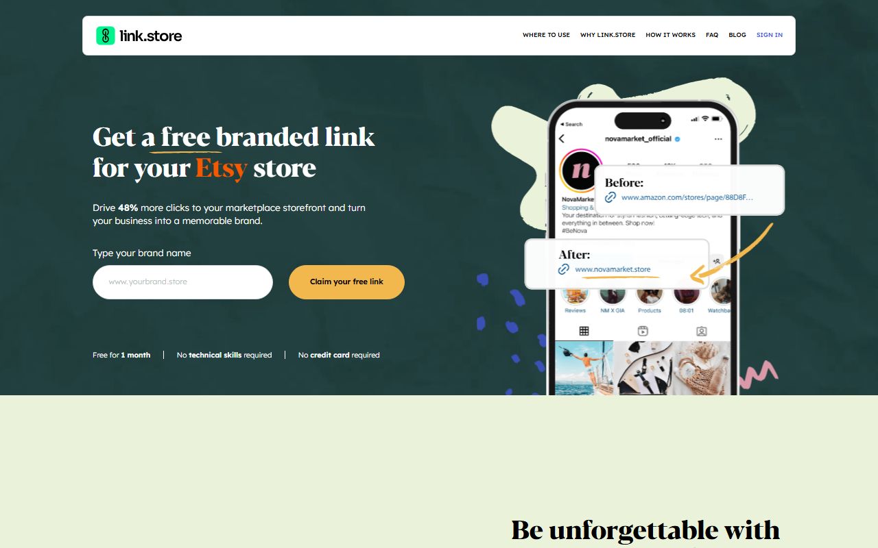 Screenshot of the Link.Store website (link.store)