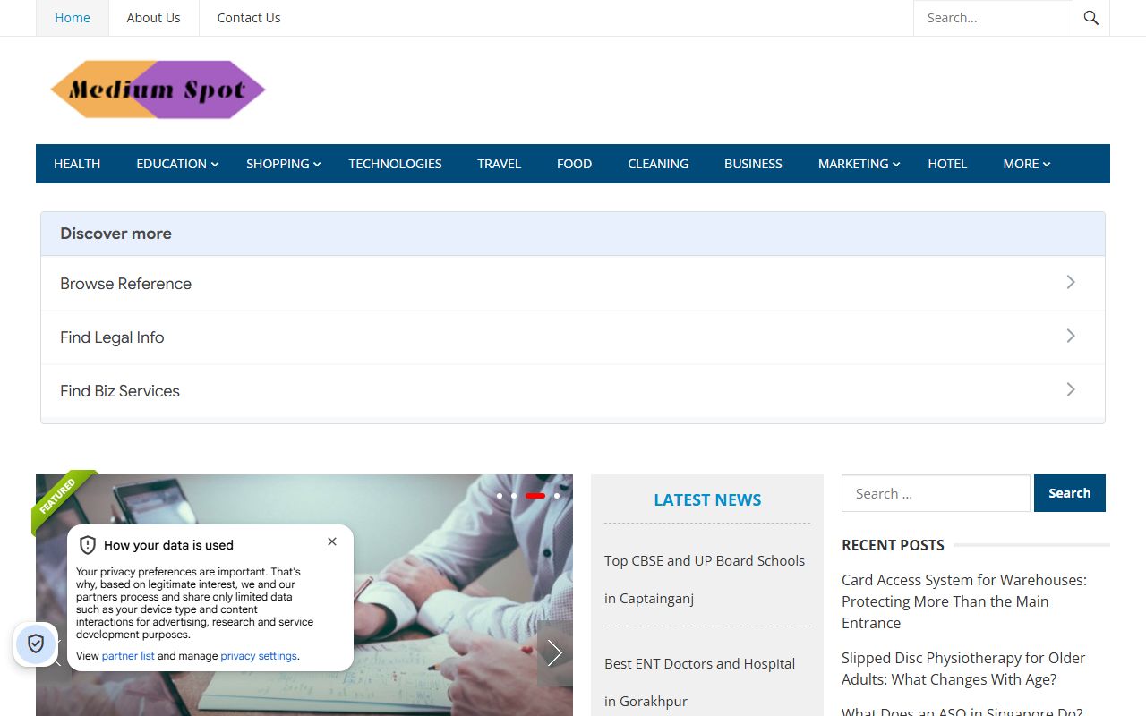 Screenshot of the Mediumspot website (mediumspot.com)