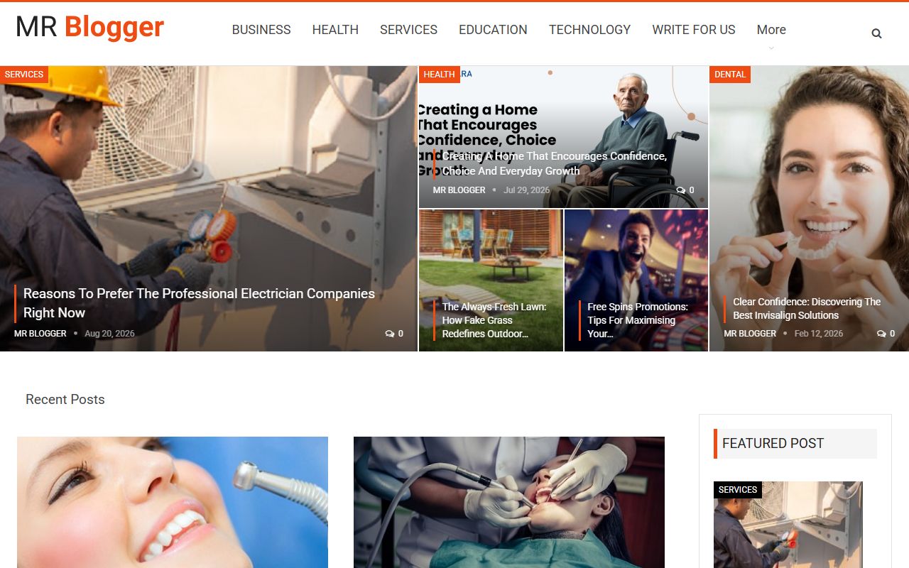 Screenshot of the Mrblogger website (mrblogger.com.au)