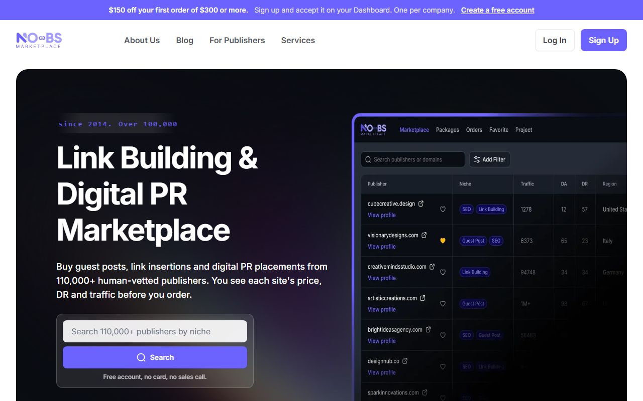 Screenshot of the Nobsmarketplace website (nobsmarketplace.com)