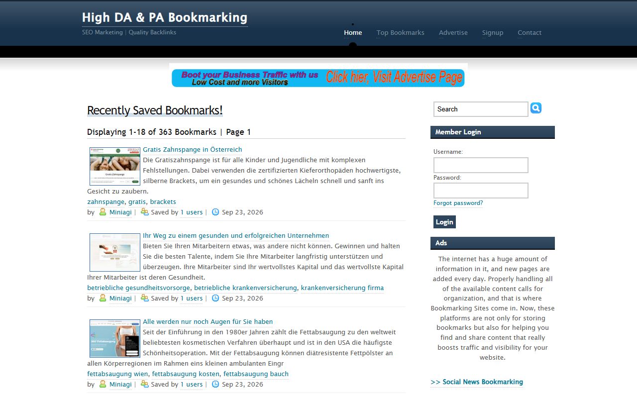 Screenshot of the Seounlimited website (seounlimited.xyz)